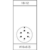 第一電子工業 MS非防水丸形 ケーブルレセプタクル ハンダ付け結線用コネクタ メス 6芯 D/MS3101A18-12S 1個（直送品）