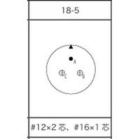 第一電子工業 MS非防水丸形 ケーブルレセプタクル ハンダ付け結線用コネクタ メス 3芯 D/MS3101A18-5S 1個（直送品）