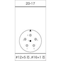 第一電子工業 MS非防水丸形 ケーブルレセプタクル ハンダ付け結線用コネクタ メス 6芯 D/MS3101A20-17S 1個（直送品）