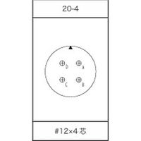 第一電子工業 MS非防水丸形 ケーブルレセプタクル ハンダ付け結線用コネクタ メス 4芯 D/MS3101A20-4S 1個（直送品）