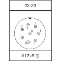 第一電子工業 MS非防水丸形 ケーブルレセプタクル ハンダ付け結線用コネクタ オス 8芯 D/MS3101A22-23P 1個（直送品）