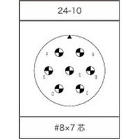 第一電子工業 MS非防水丸形 ケーブルレセプタクル ハンダ付け結線用コネクタ オス 7芯 D/MS3101A24-10P 1個（直送品）
