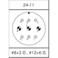 第一電子工業 MS非防水丸形 ケーブルレセプタクル ハンダ付け結線用コネクタ メス 9芯 D/MS3101A24-11S 1個（直送品）