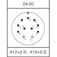 第一電子工業 MS非防水丸形 ケーブルレセプタクル ハンダ付け結線用コネクタ メス 11芯 D/MS3101A24-20S 1個（直送品）
