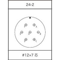 第一電子工業 MS非防水丸形 ケーブルレセプタクル ハンダ付け結線用コネクタ メス 7芯 D/MS3101A24-2S 1個（直送品）
