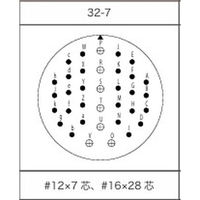 第一電子工業 MS非防水丸形 ケーブルレセプタクル ハンダ付け結線用コネクタ オス 35芯 D/MS3101A32-7P 1個（直送品）