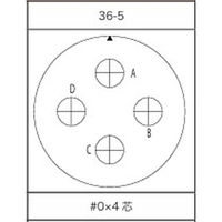 第一電子工業 MS非防水丸形 ケーブルレセプタクル ハンダ付け結線用コネクタ メス 4芯 D/MS3101A36-5S 1個（直送品）