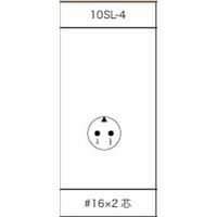 第一電子工業 MS非防水丸形 ボックスレセプタクル ハンダ付け結線用コネクタ オス 2芯 D/MS3102A10SL-4P 1個（直送品）