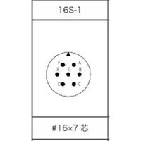 第一電子工業 MS非防水丸形 ボックスレセプタクル ハンダ付け結線用コネクタ メス 7芯 D/MS3102A16S-1S 1個（直送品）