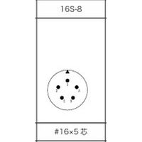 第一電子工業 MS非防水丸形 ボックスレセプタクル ハンダ付け結線用コネクタ オス 5芯 D/MS3102A16S-8P 1個（直送品）