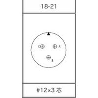 第一電子工業 MS非防水丸形 ボックスレセプタクル ハンダ付け結線用コネクタ メス 3芯 D/MS3102A18-21S 1個（直送品）