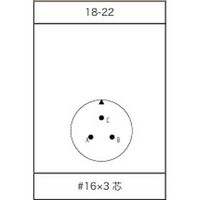 第一電子工業 MS非防水丸形 ボックスレセプタクル ハンダ付け結線用コネクタ メス 3芯 D/MS3102A18-22S 1個（直送品）