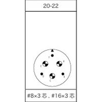 第一電子工業 MS非防水丸形 ボックスレセプタクル ハンダ付け結線用コネクタ メス 6芯 D/MS3102A20-22S 1個（直送品）