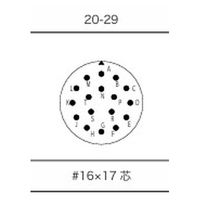 第一電子工業 MS非防水丸形 ストレートプラグ ハンダ付け結線用コネクタ メス 17芯 D/MS3106A20-29S 1個（直送品）