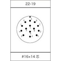 第一電子工業 MS非防水丸形 ストレートプラグ ハンダ付け結線用コネクタ オス 14芯 D/MS3106A22-19P 1個（直送品）