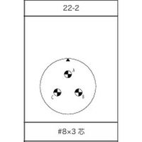 第一電子工業 MS非防水丸形 ストレートプラグ ハンダ付け結線用コネクタ オス 3芯 D/MS3106A22-2P 1個（直送品）