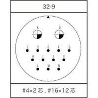 第一電子工業 MS非防水丸形 ストレートプラグ ハンダ付け結線用コネクタ オス 14芯 D/MS3106A32-9P 1個（直送品）
