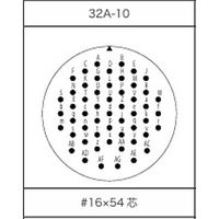 第一電子工業 MS非防水丸形 ストレートプラグ ハンダ付け結線用コネクタ オス 54芯 D/MS3106A32A-10P 1個（直送品）
