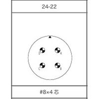 第一電子工業 MS非防水丸形 ライトアングルプラグ(分割シェル) ハンダ付け結線用コネクタ オス 4芯 D/MS3108B24-22P 1個（直送品）