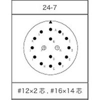 第一電子工業 MS非防水丸形 ライトアングルプラグ(分割シェル) ハンダ付け結線用コネクタ オス 16芯 D/MS3108B24-7P 1個（直送品）