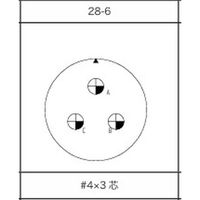 第一電子工業 MS非防水丸形 ライトアングルプラグ(分割シェル) ハンダ付け結線用コネクタ メス 3芯 D/MS3108B28-6S 1個（直送品）