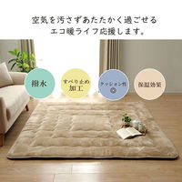 イケヒコ 撥水6層フラン 極厚ラグ 1900×1900mm グリーン 1161721120813 1枚（直送品）