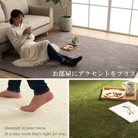 イケヒコ フィリップ2 無地ラグ 1850×1850mm グレー 1280600131203 1枚（直送品）