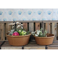 八幡化成 プランター エコプランター浅型 直径30cm 木粉入り ナチュラル 413237 1個（直送品）