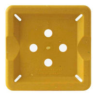 八幡化成 植木鉢 エコポット角型ロング 古紙入り 幅23.2×奥行23.2cm マスタード 413301 1個（直送品）