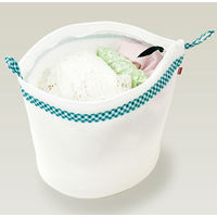 おしゃれ着ネット フック付　ギンガムグリーン 1個