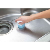 水だけで洗える シンク用スポンジ 本体＋スポンジ 水アカ・油汚れ キズつけにくい ブルー 日本製 1セット（1個×5）まめいた