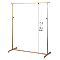 【軒先渡し】ストア・エキスプレス アンティークゴールドハンガーラック 角パイプ　幅120cm 2105-33 1台（直送品）