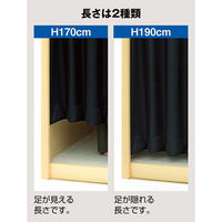 【軒先渡し】ストア・エキスプレス フィッティングルーム用カーテン レールタイプ　高さ190cm ベージュ 2314-86 1枚（直送品）