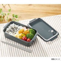 弁当容器 STOCK&LUNCH BOX STL-650 グレー 00416917 1ケース(30個(5個×6))（直送品）