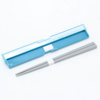 弁当小物 STOCK&LUNCH スリム箸箱セット HS-18 ブルー 00416927 1ケース(200個(5個×40))（直送品）