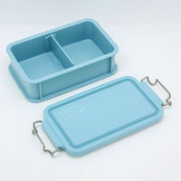 弁当容器 EARTHY コンテナランチボックス(仕切付) CNT-600 ミントグリーン 00417196 1ケース(30個(5個×6))（直送品）