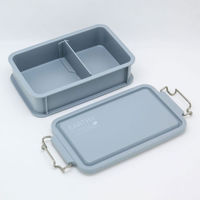 弁当容器 EARTHY コンテナランチボックス(仕切付) CNT-750 グレー 00417215 1ケース(30個(5個×6))（直送品）