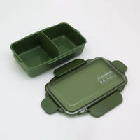 弁当容器 カームカラー ランチボックス PCD-500 カーキ 00417342 1ケース(30個(5個×6))（直送品）