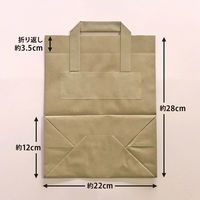 紙手提袋 フォールドバッグ M 業務用 25枚入 00432326 1点（直送品）