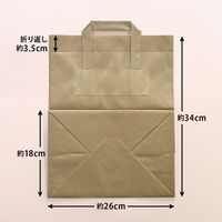 紙手提袋 フォールドバッグ L 業務用 25枚入 00432331 1点（直送品）