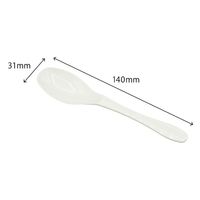 ホウケン産業 使い捨てスプーン スプーン140 アイボリー バラ 00453082 1ケース(3000個(500個×6))（直送品）