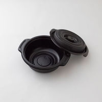 弁当容器 copotte丸鍋 小 ブラック 00700441 1ケース(800個(50個×16))（直送品）