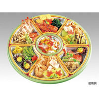 アヅミ産業 オードブル容器 TOM-460 丸型オードブル エメラルド セット 00769268 1ケース(80個(20個×4))（直送品）