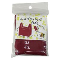 マツシロ エコバッグ 61EPU エコプチバッグ アカ 1ケース(100個)（直送品）