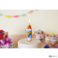 カメヤマ 贈答用飾り クッキーナンバーキャンドル 1番 虹 B5628-00-00 1ケース(120個(10個×12))（直送品）