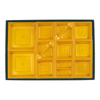 弁当容器 HSH-C65-6 冷凍レンジカップ用 テーパー型貼箱 (黒木目エンボス) HSHC656BKMES（直送品）