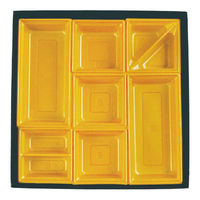 弁当容器 HSH-C70-4 冷凍レンジカップ用 テーパー型貼箱 (黒木目エンボス) HSHC704BKMES（直送品）