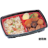 マイン お盆 M44-408 長角盆 390×273 ブラック ノンスリップ 1ケース(30個)（直送品）