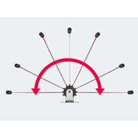 テラモト ベルトパーテーション ジョイントパーテーション黒 磁石付 SU6611107 1点（直送品）