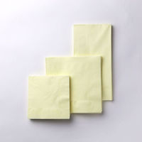 溝端紙工印刷 8ツ折ナフキン LUC-28 カラー2プライナプキン8折 イエロー 02 1ケース(2000個(50個×40))（直送品）
